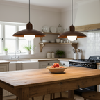 Elegant Walnut Wood Hanging Light Fixture