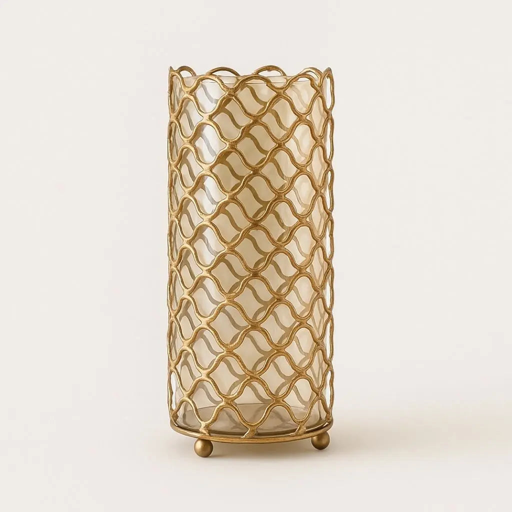 LuxeSphere Geometric Glass Centerpiece