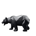 Sleek Black Bear Abstract Sculpture - Modern Home Accent