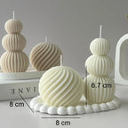 Stylish Aromatherapy Candle with Geometric Wave Pattern – Paraffin Wax for Home and Events