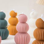 Stylish Aromatherapy Candle with Geometric Wave Pattern – Paraffin Wax for Home and Events