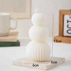 Stylish Aromatherapy Candle with Geometric Wave Pattern – Paraffin Wax for Home and Events