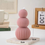 Stylish Aromatherapy Candle with Geometric Wave Pattern – Paraffin Wax for Home and Events