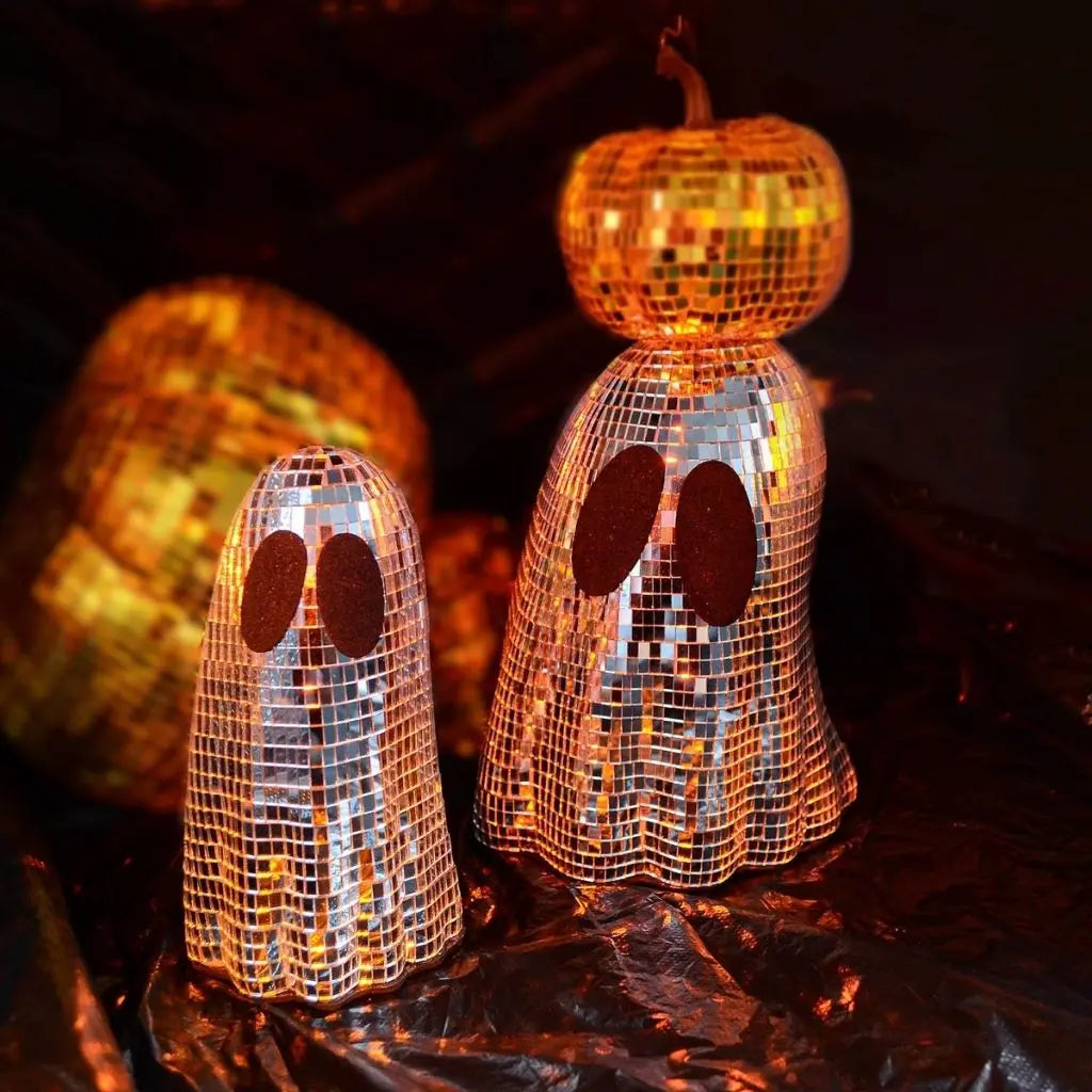 Glimmering Ghostly Mosaics for Halloween Décor