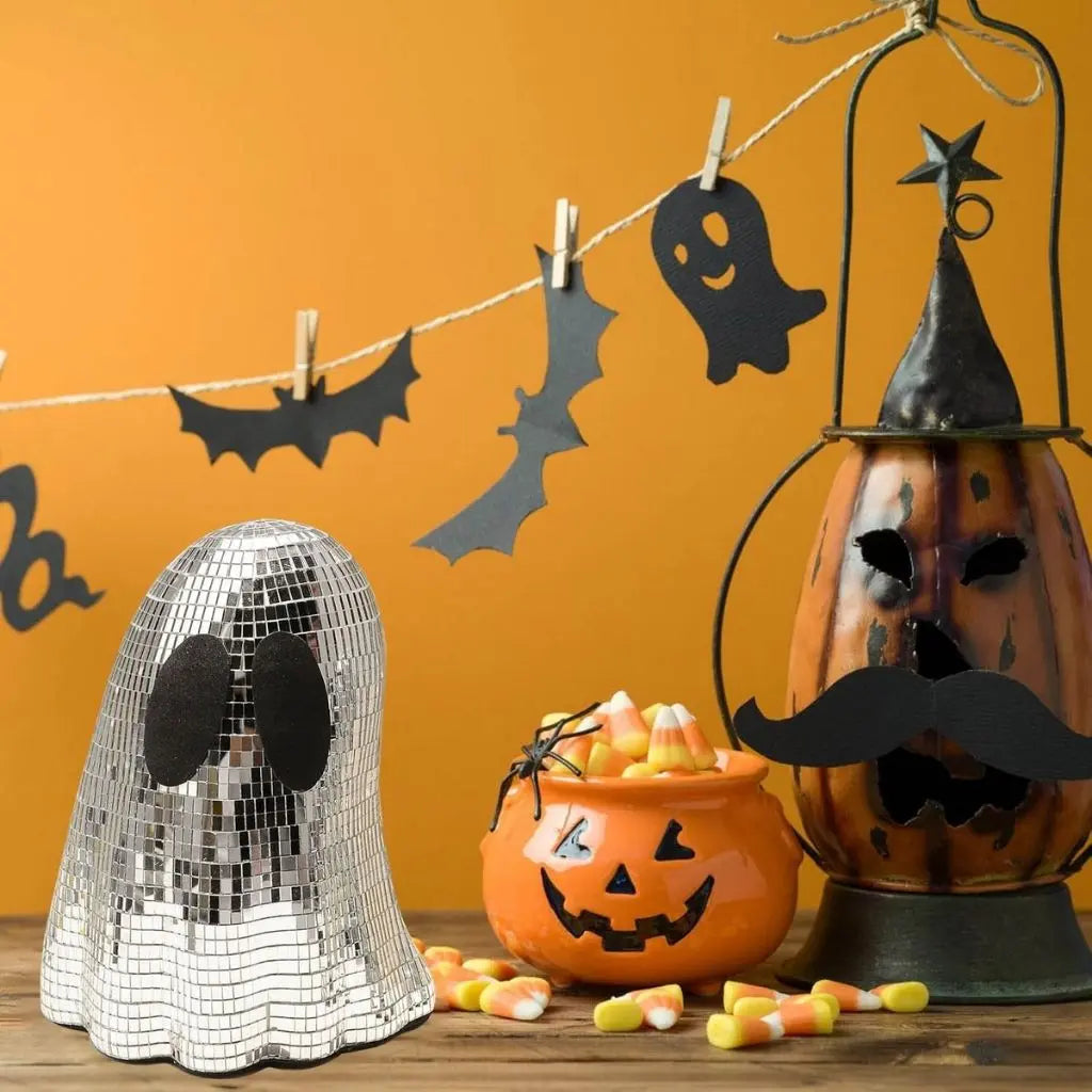 Glimmering Ghostly Mosaics for Halloween Décor
