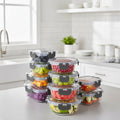Airtight Borosilicate Meal Prep Set – Glass Food Storage Containers