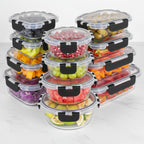 Airtight Borosilicate Meal Prep Set – Glass Food Storage Containers