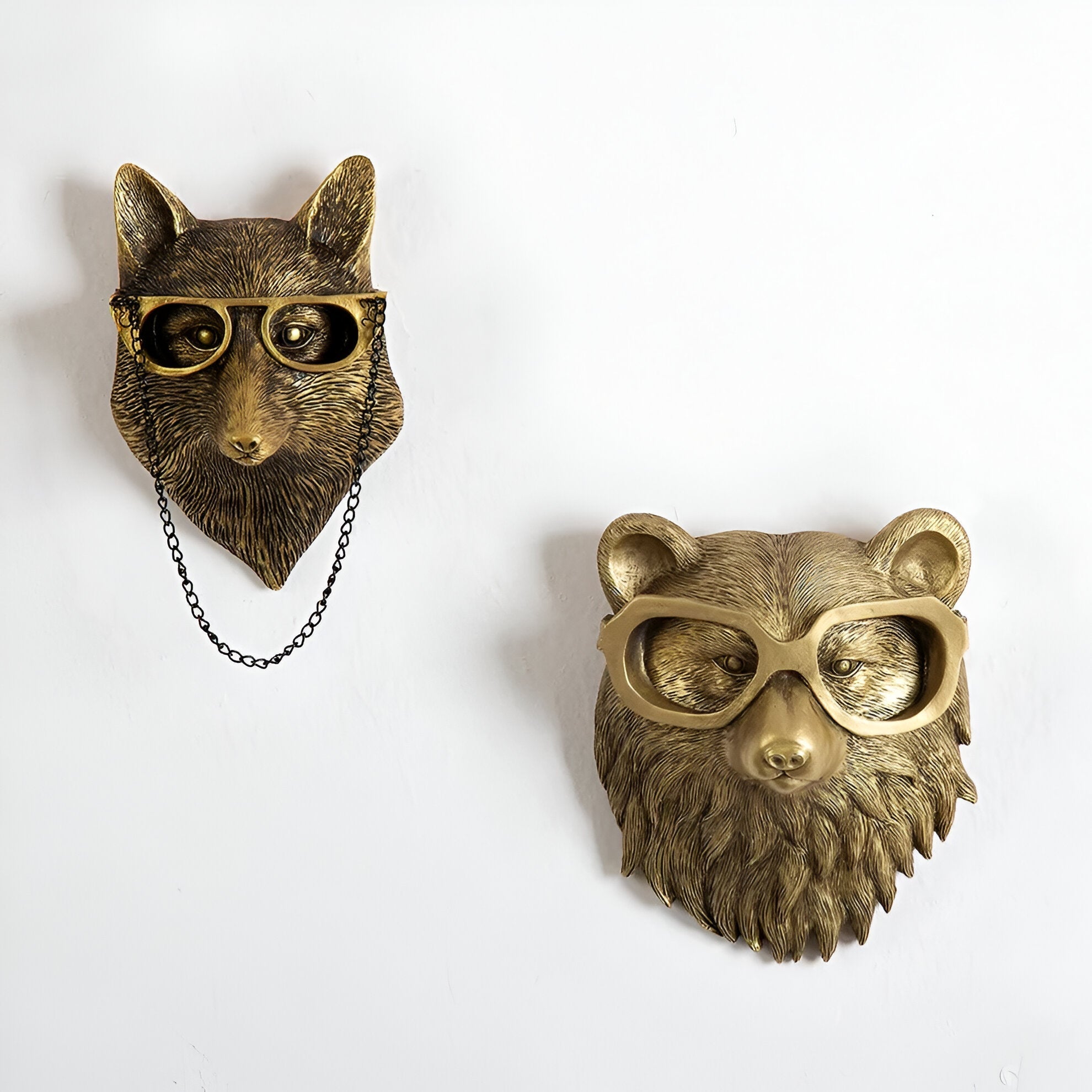 Handcrafted Resin Animal Wall Hooks - Coat and Key Holder