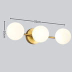 Triple Globe Design Wall Light in Modern Nordic Style