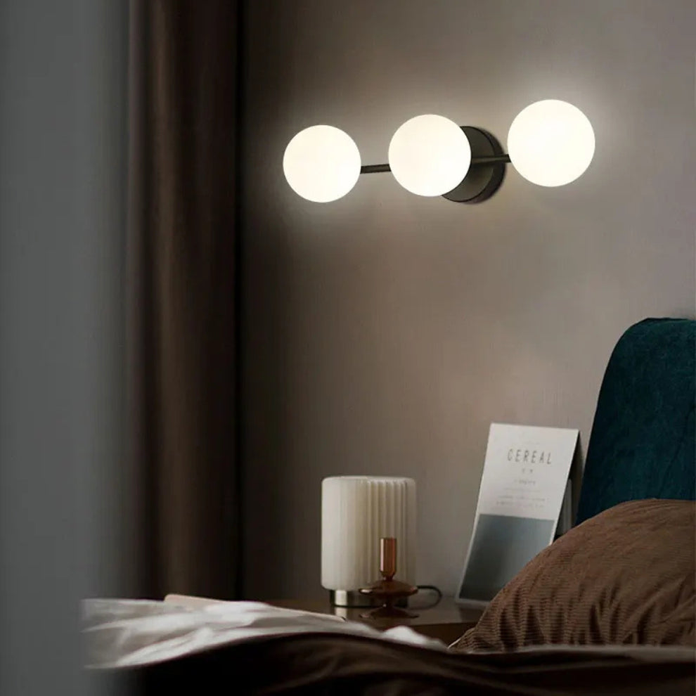 Triple Globe Design Wall Light in Modern Nordic Style