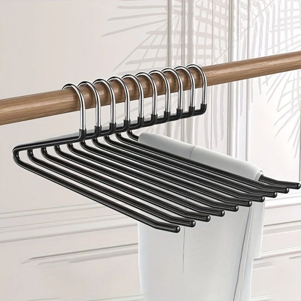 Space-Saving Z Shape Pants Hanger for Efficient Storage