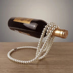 Elegant Gravity-Defying Wine Bottle Display Stand