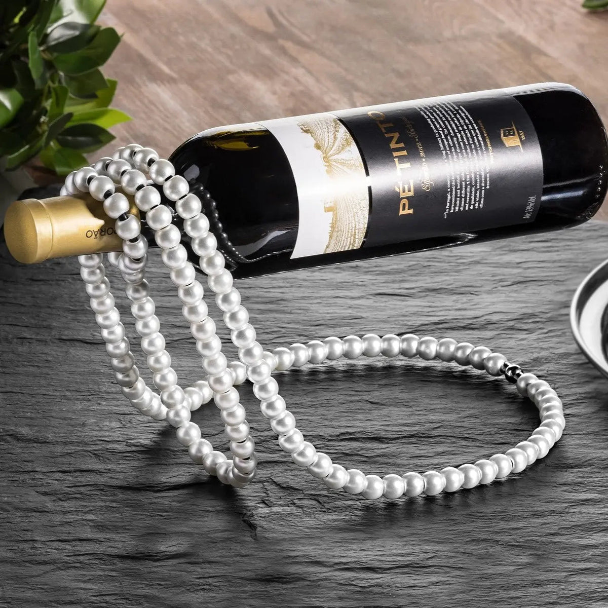 Elegant Gravity-Defying Wine Bottle Display Stand