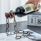 Elegant Gravity-Defying Wine Bottle Display Stand