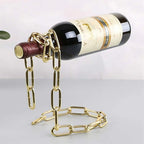 Elegant Gravity-Defying Wine Bottle Display Stand