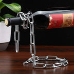 Elegant Gravity-Defying Wine Bottle Display Stand