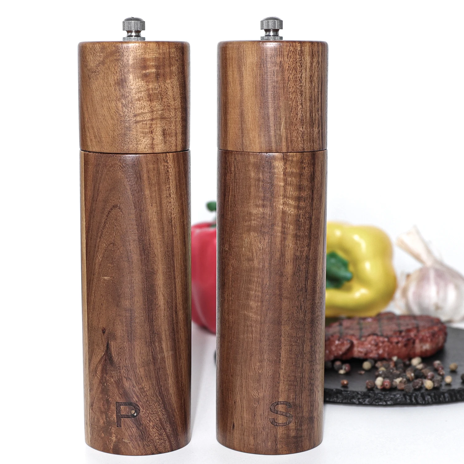 Rustic Charm Salt and Pepper Mill Set