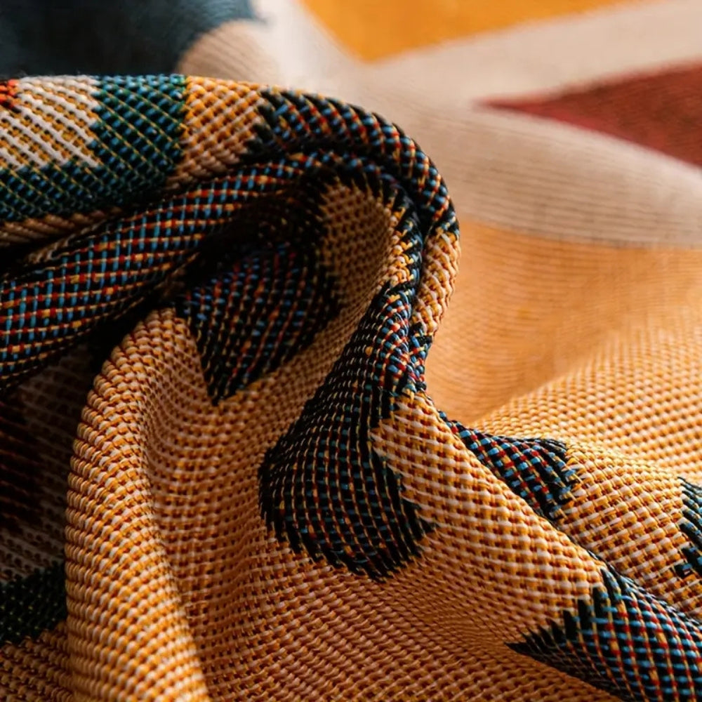 Kilim Patchwork Throw Sofa Cover with Anti-Slip Features