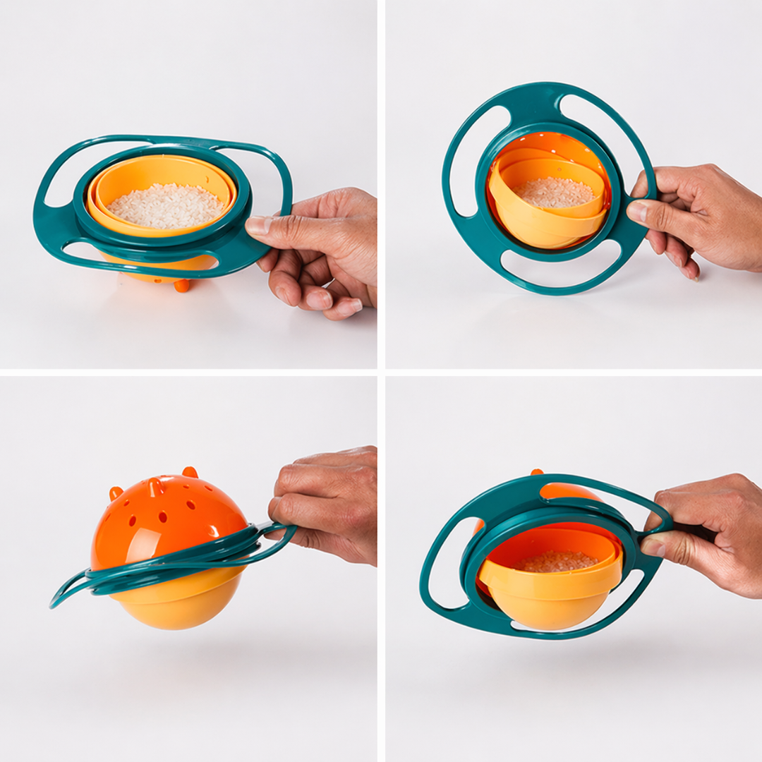 360-Degree Rotating Balance Bowl with Gyroscopic Motion