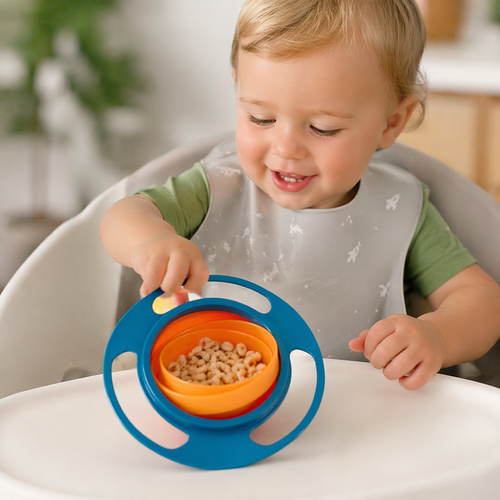 360-Degree Rotating Balance Bowl with Gyroscopic Motion