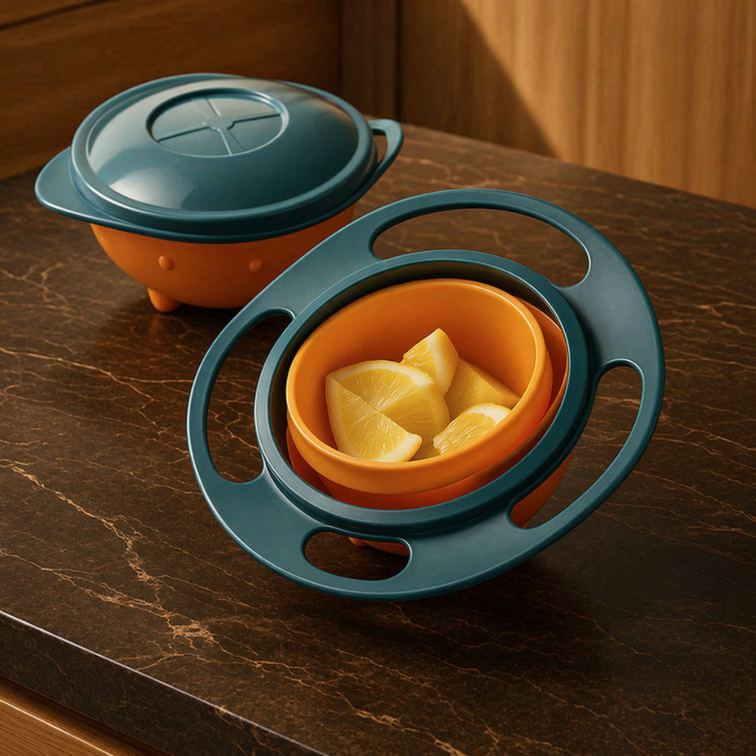 360-Degree Rotating Balance Bowl with Gyroscopic Motion