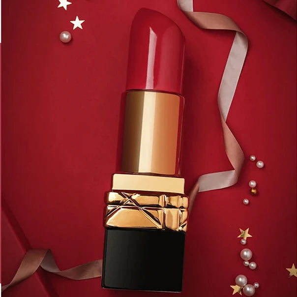 Chic Lipstick-Inspired Decorative Vase in Bold Red