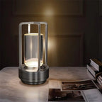 Modern LED Accent Light - Metal Cylinder Table Lamp for Decor