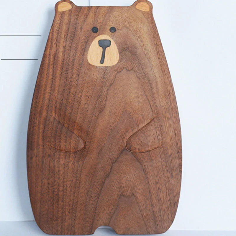 Charming Bear-Shaped Wooden Serving Board - Ideal for Entertaining