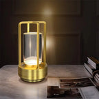 Modern LED Accent Light - Metal Cylinder Table Lamp for Decor