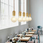 Radiant Elegance: Brass Pendant Light with Crystal Glass Shade
