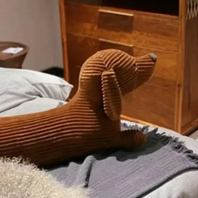 Charming Dachshund Plush Cushion - Cozy Decor for Your Home