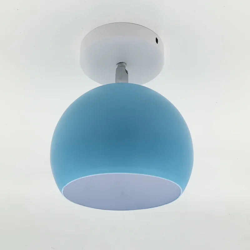 Contemporary Round Aluminum Ceiling Lamp – Nordic Macaron Style