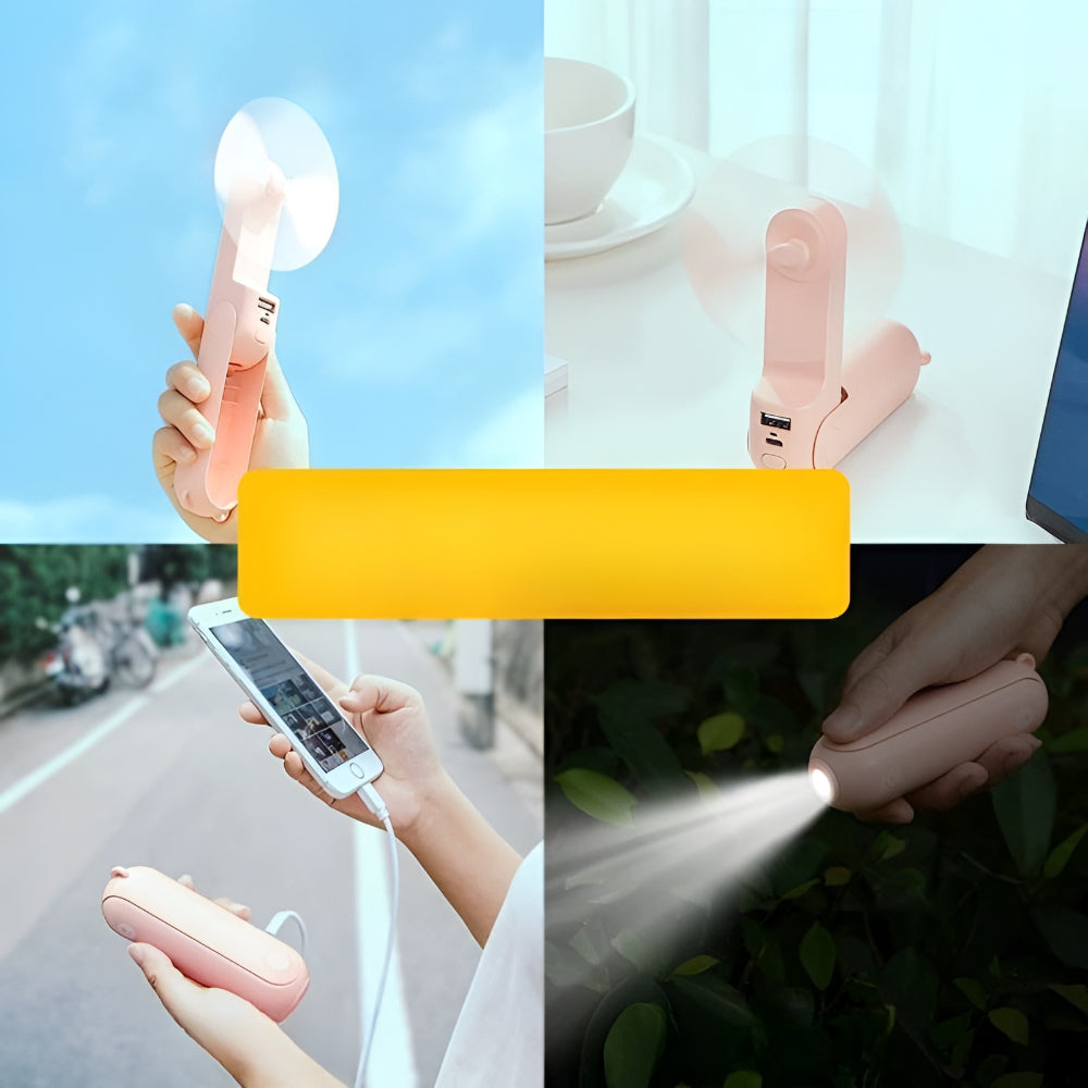 Pocket-Sized USB Rechargeable Handheld Cooling Fan