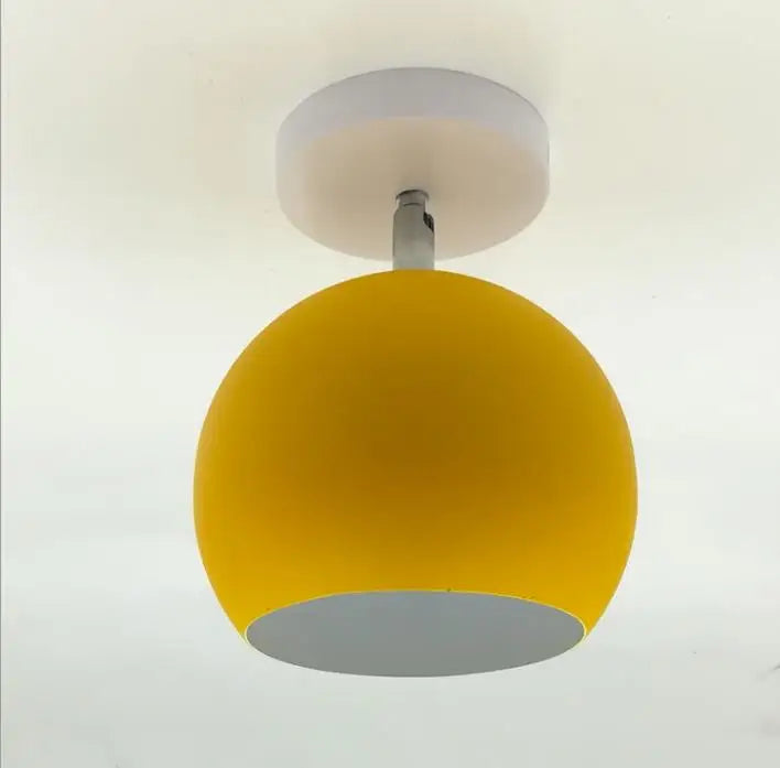 Contemporary Round Aluminum Ceiling Lamp – Nordic Macaron Style