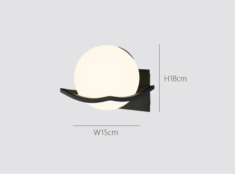 Contemporary Glass Globe Wall Sconce - European Design