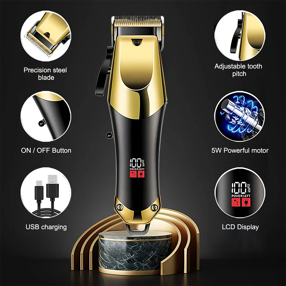 Rechargeable Cordless Hair Clipper and Trimmer Grooming Set