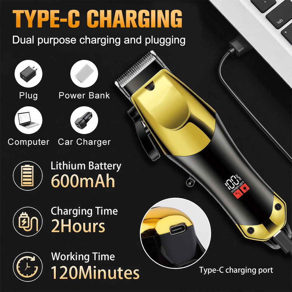 Rechargeable Cordless Hair Clipper and Trimmer Grooming Set