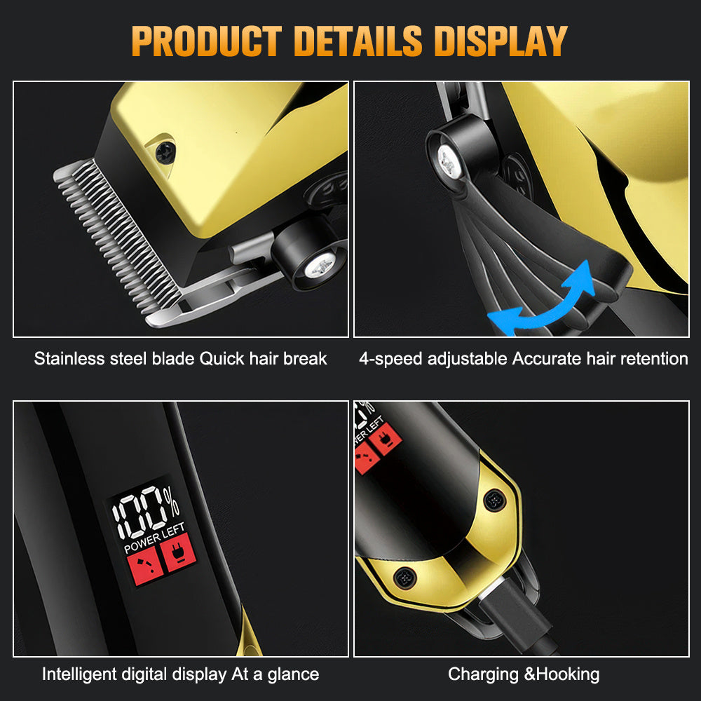 Rechargeable Cordless Hair Clipper and Trimmer Grooming Set