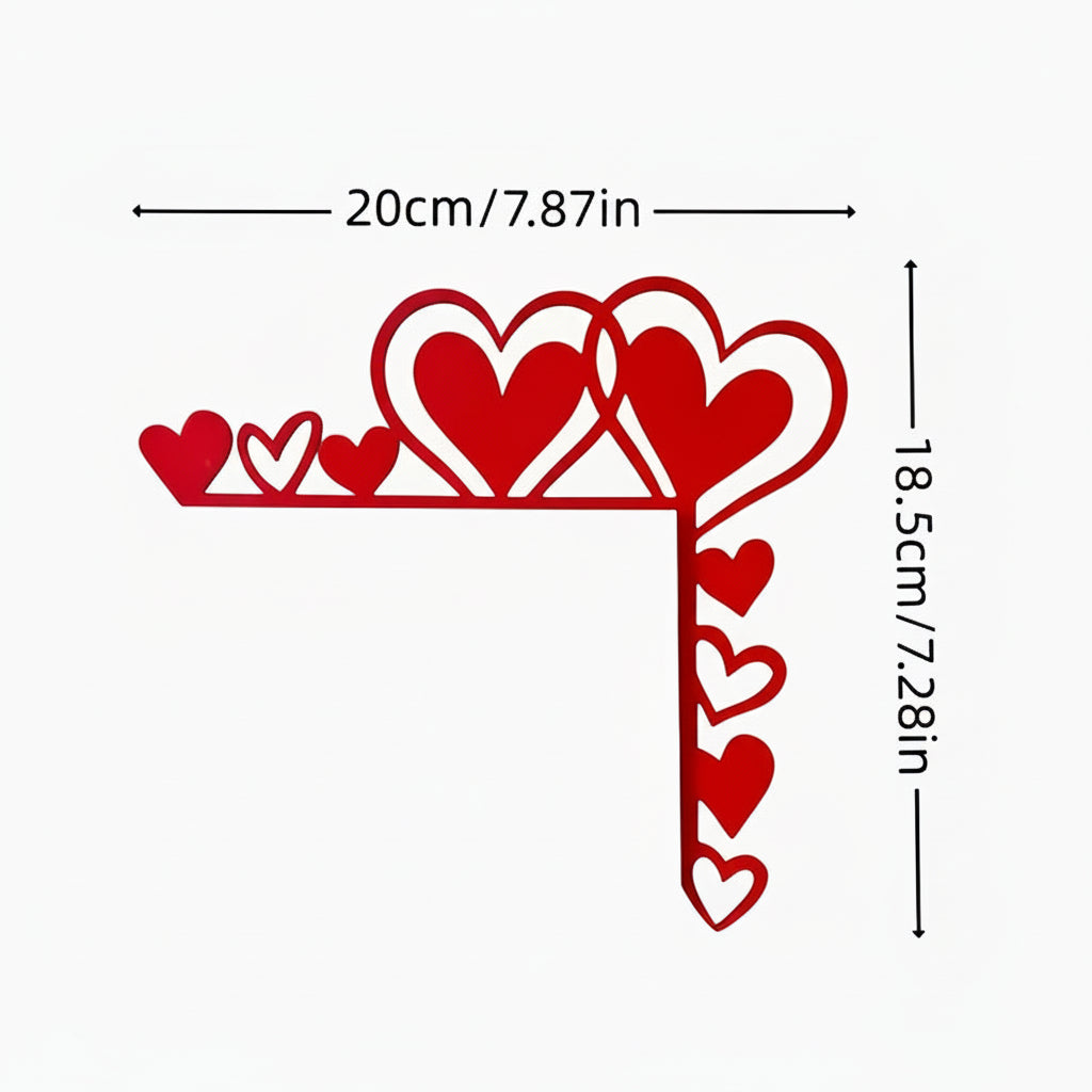 Acrylic Heart-Shaped Mirror Wall Sticker - Decorative Room Accent