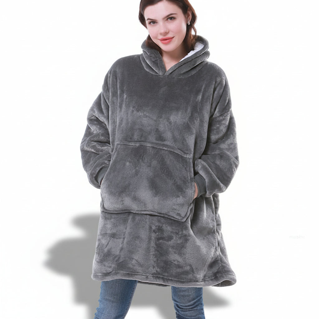 Thick Hooded Blanket for Warmth - Cozy Wearable Design