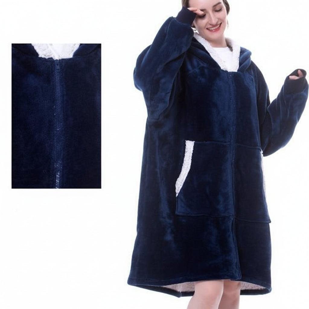 Thick Hooded Blanket for Warmth - Cozy Wearable Design