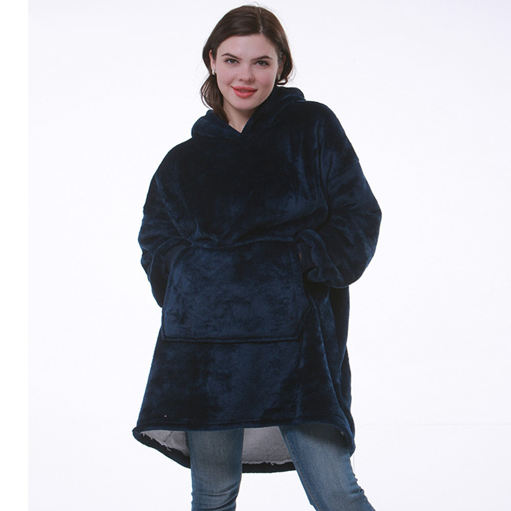Thick Hooded Blanket for Warmth - Cozy Wearable Design