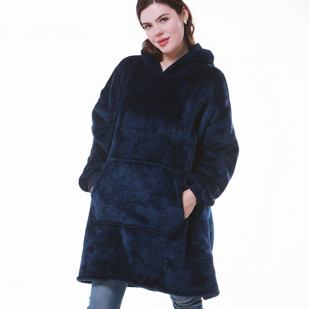 Thick Hooded Blanket for Warmth - Cozy Wearable Design