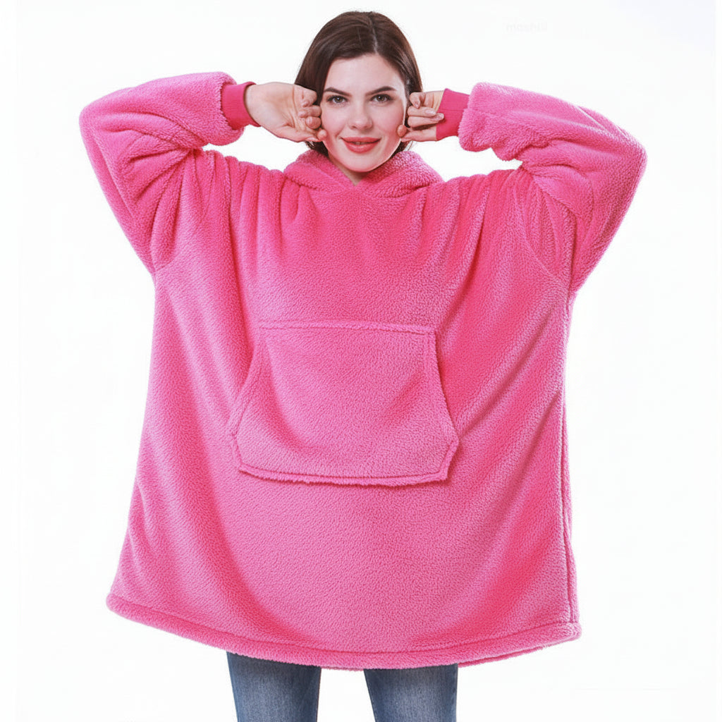 Thick Hooded Blanket for Warmth - Cozy Wearable Design