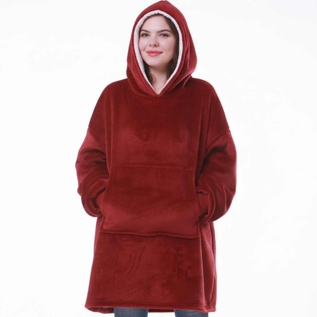 Thick Hooded Blanket for Warmth - Cozy Wearable Design