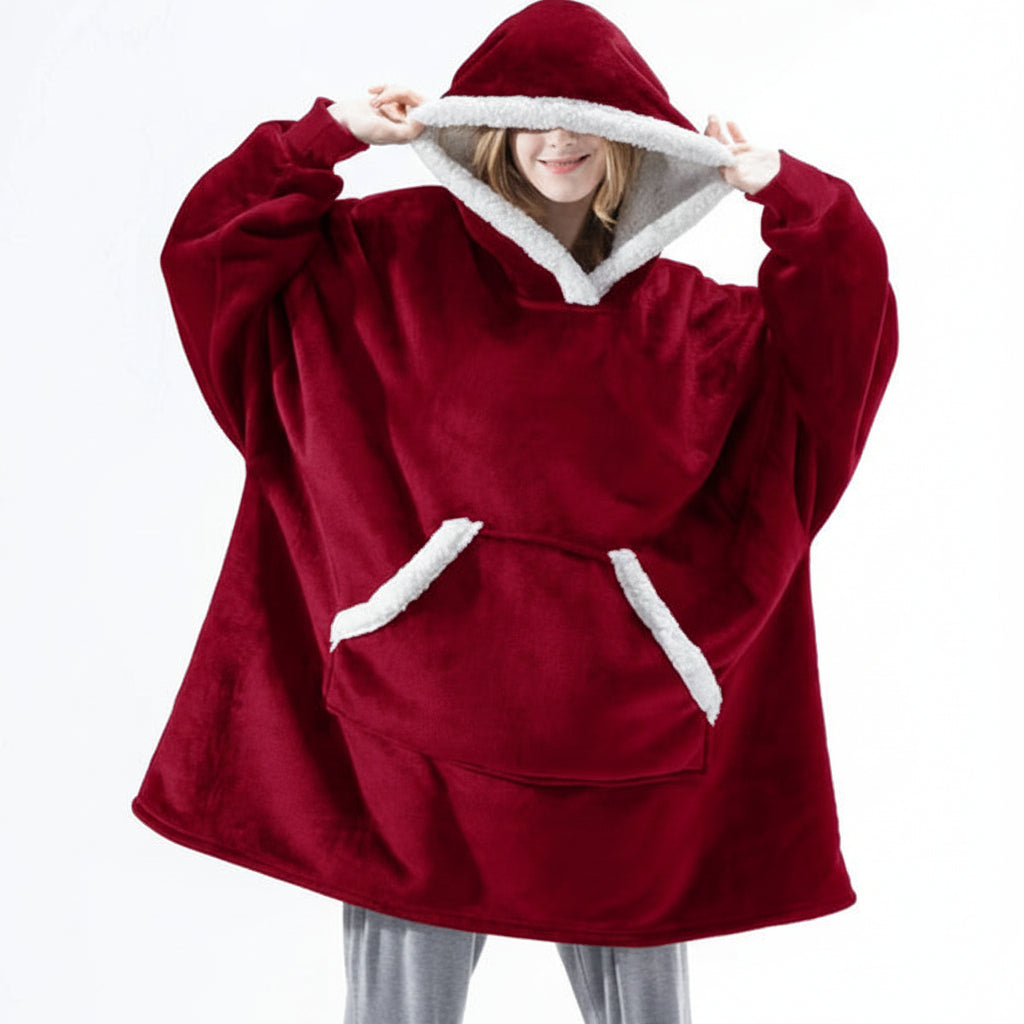 Thick Hooded Blanket for Warmth - Cozy Wearable Design
