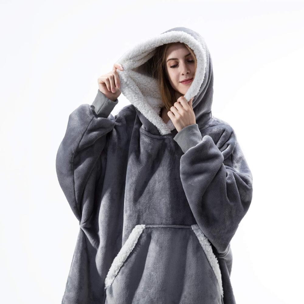 Thick Hooded Blanket for Warmth - Cozy Wearable Design