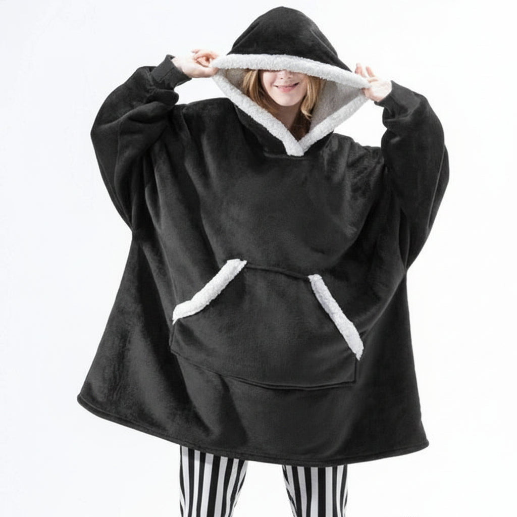 Thick Hooded Blanket for Warmth - Cozy Wearable Design