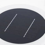 Square Solar Garden Light with Black Housing and White Shade