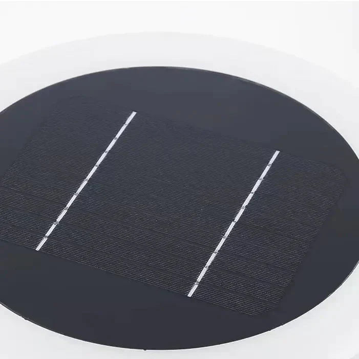 Square Solar Garden Light with Black Housing and White Shade